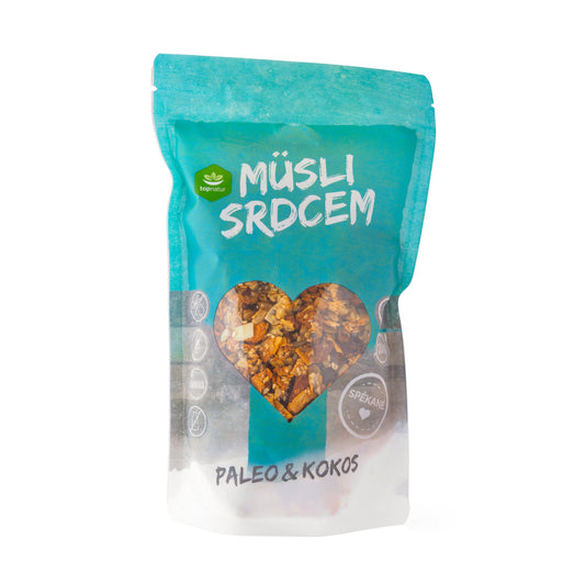 233080 Müsli srdcem paleo & kokos  350 g   TOPNATUR-1