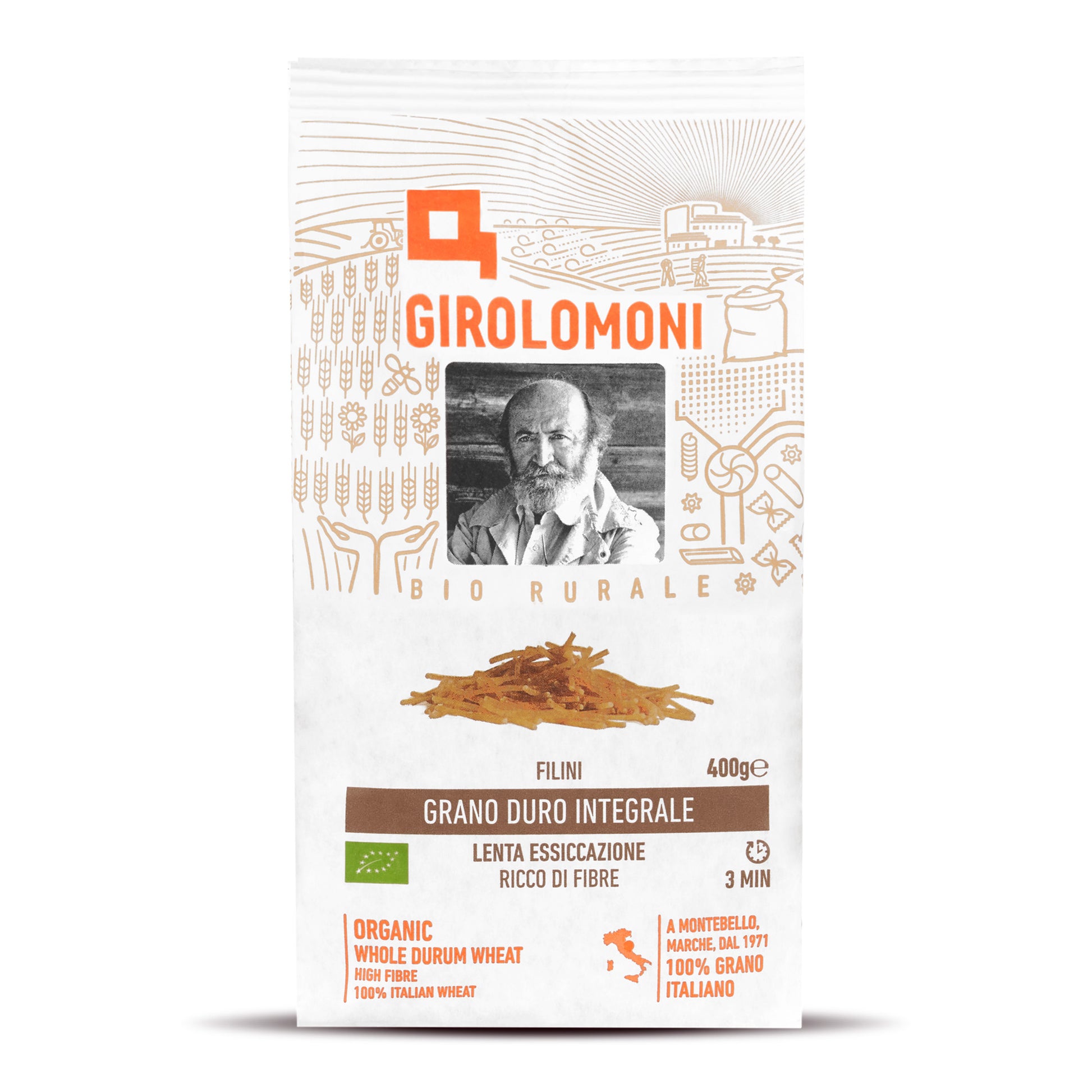 260142 Těstoviny filini celozrnné semolinové 400 g BIO   GIROLOMONI-1