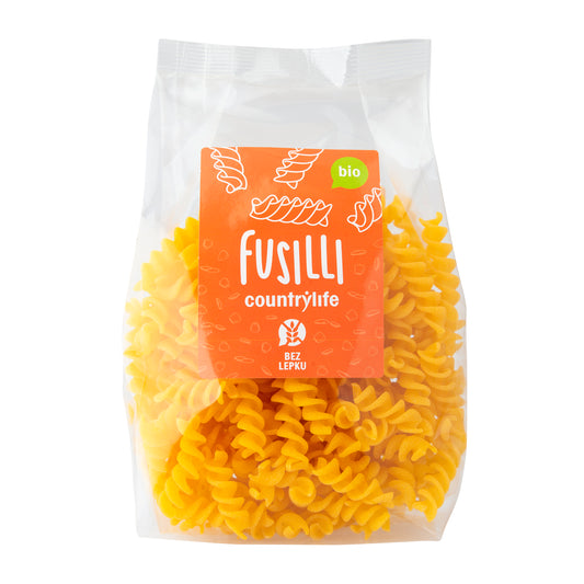 260185 Těstoviny fusilli kukuřično-rýžové 300 g BIO   COUNTRY LIFE-1
