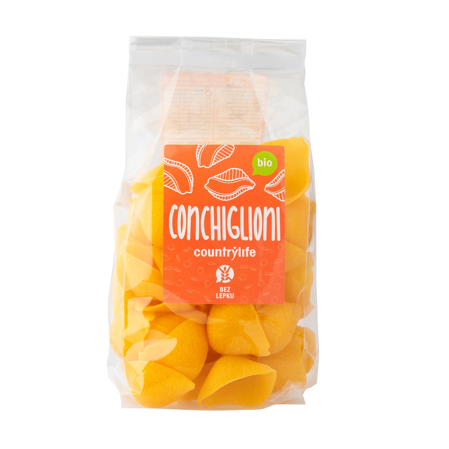 260189 Těstoviny conchiglioni kukuřično-rýžové 300 g BIO   COUNTRY LIFE-1