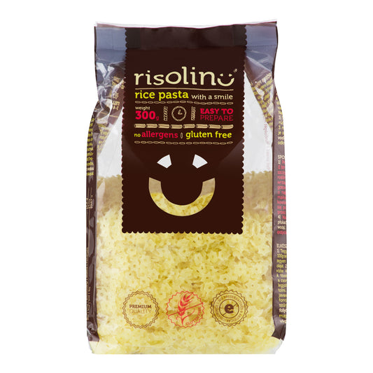 263017 Těstoviny polévkové hvězdičky rýžové bezlepkové 300 g   RISOLINO-1