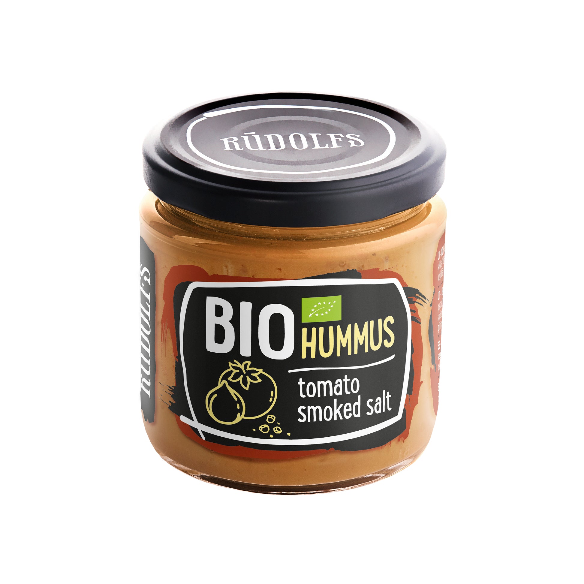 310040 Hummus - pomazánka cizrnová s rajčaty a uzenou solí 180 g BIO RUDOLFS-1