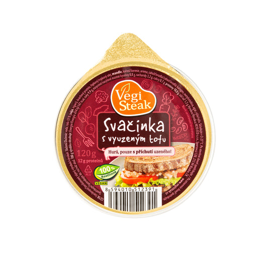 312054 VegiSteak pomazánka Svačinka s vyuzeným tofu 120 g   VETO ECO-1