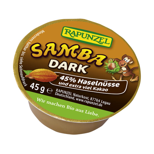 325361 Pomazánka oříšková SAMBA dark mini 45 g BIO   RAPUNZEL-1