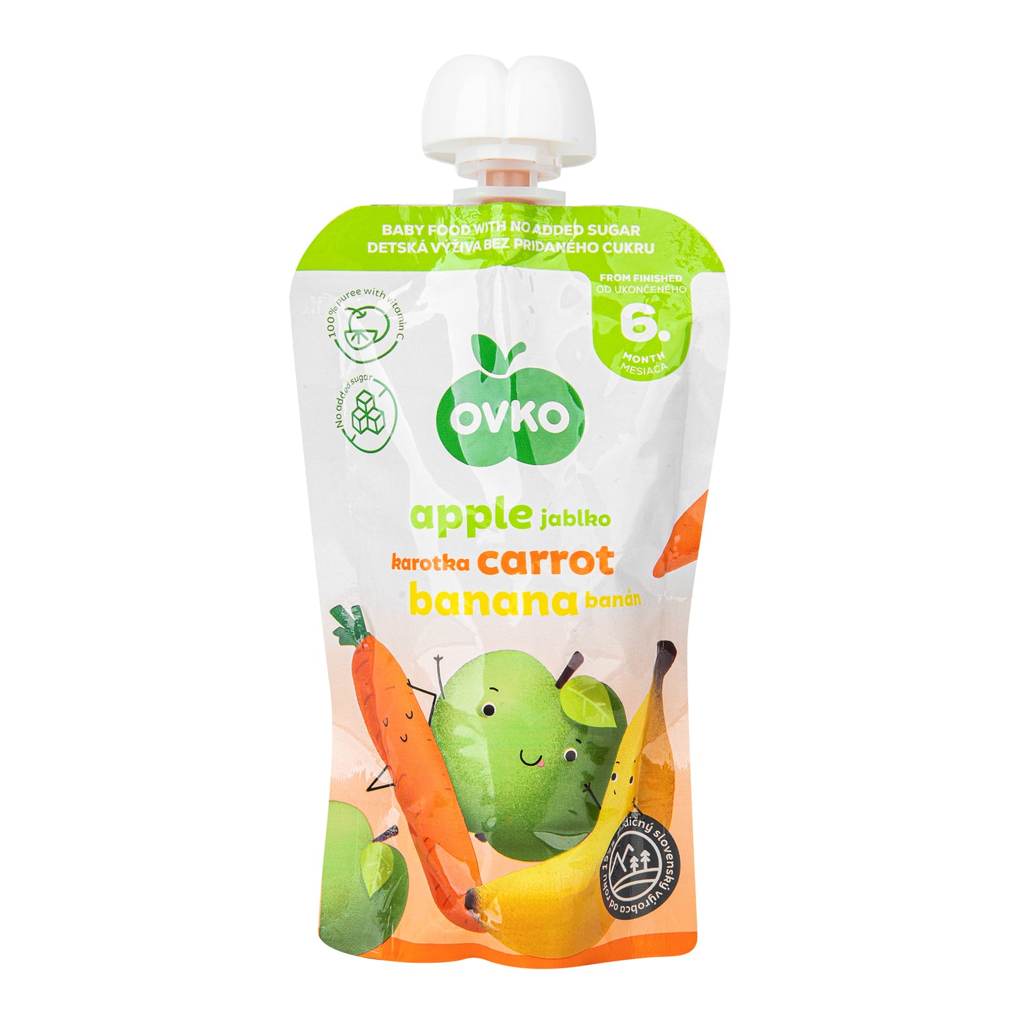 332032 Příkrm jablko, mrkev, banán 120 g   OVKO-1