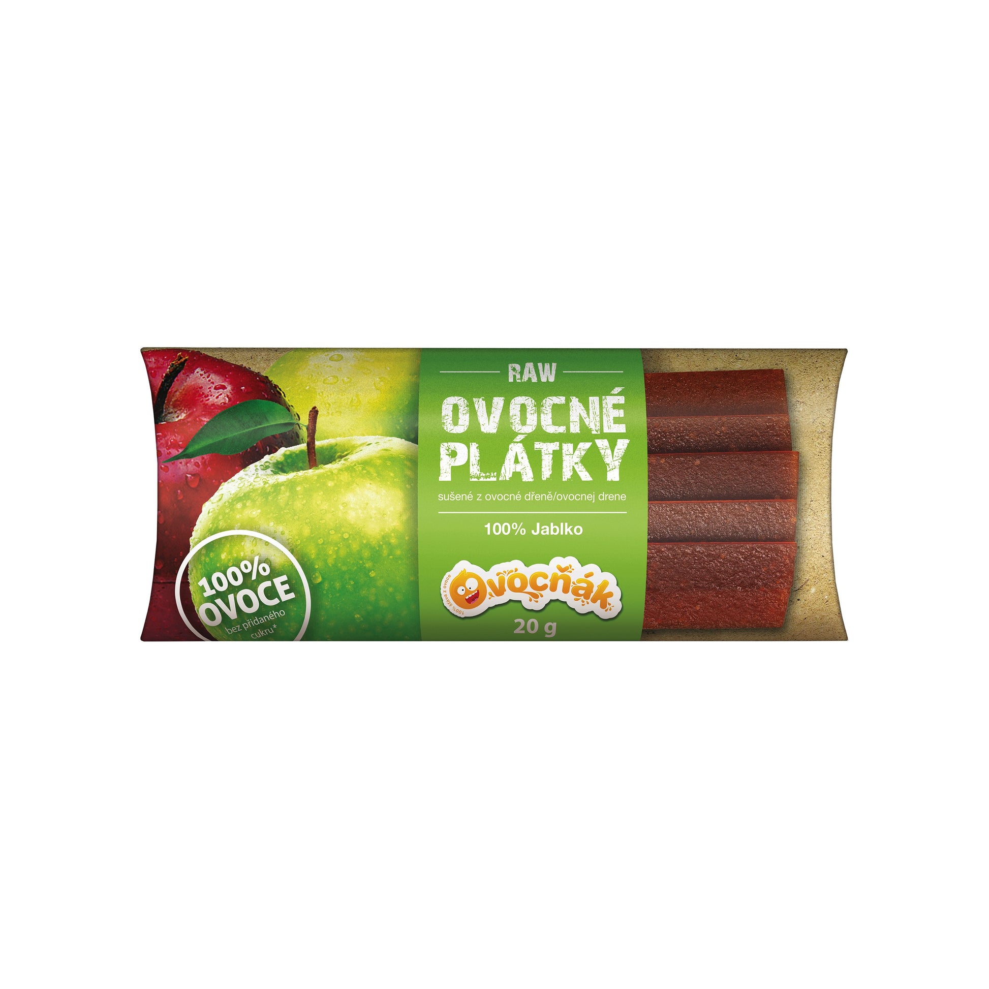 332064 Plátky ovocné jablko 100 % 20 g   OVOCŇÁK-1