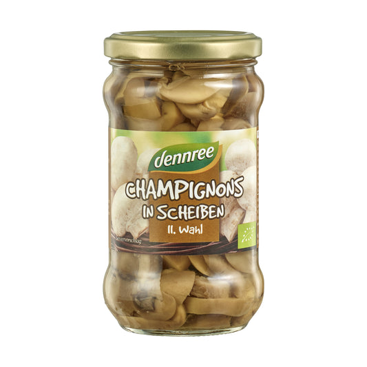 341066 Žampióny krájené ve slaném nálevu 280 g BIO   DENNREE-1