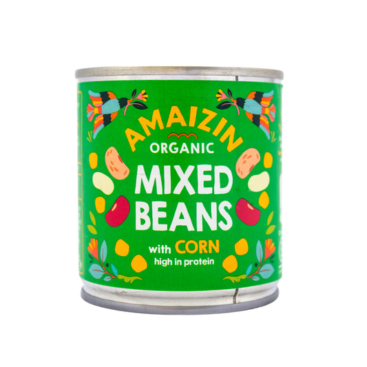 341072 Fazole mix s kukuřicí sterilované 200 g BIO   AMAIZIN-1