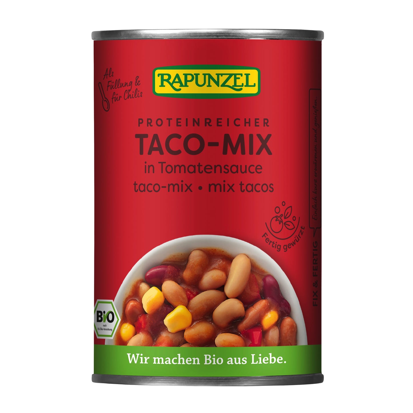 341079 Směs fazolí sterilovaná Taco-Mix 400 g BIO   RAPUNZEL-1