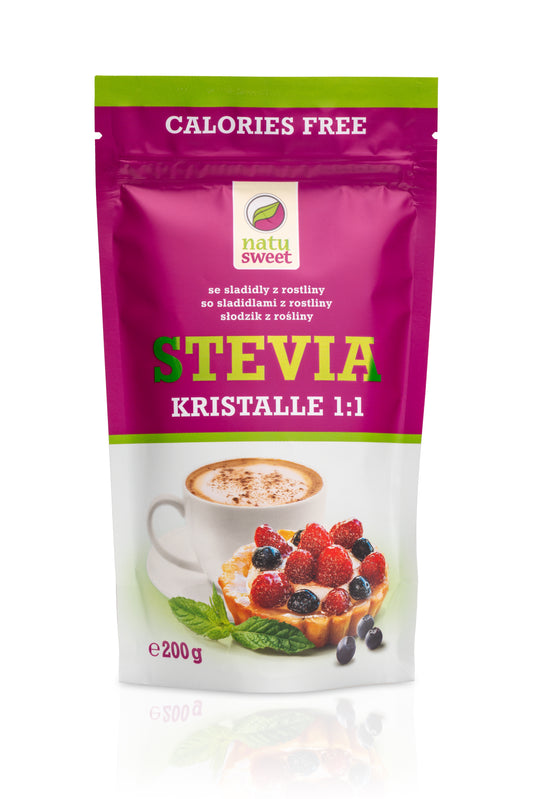 423064 Sladidlo ze stévie kristalle 1:1 200 g   NATUSWEET-2