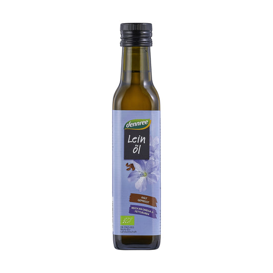 430147 Olej lněný za studena lisovaný 250 ml BIO   DENNREE-1