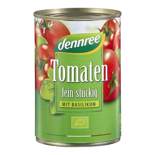 440182 Rajčata krájená s bazalkou 400 g BIO   DENNREE-1
