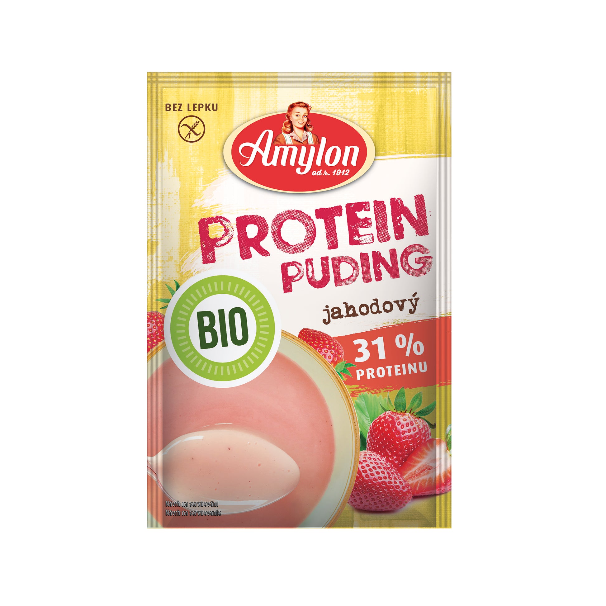 450044 Pudink jahodový proteinový bezlepkový 45 g BIO   AMYLON-1