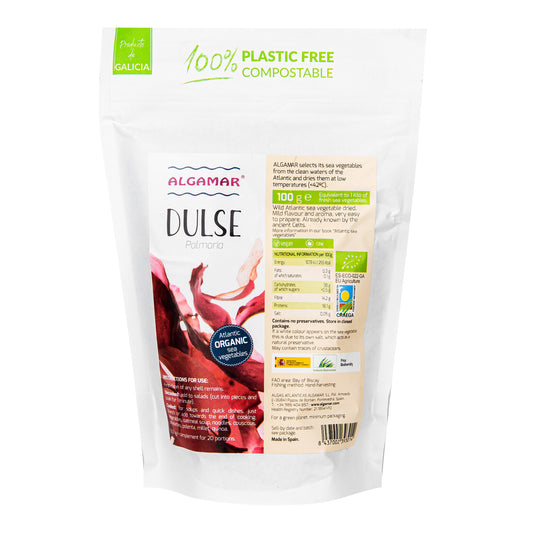 480004 Mořské řasy Dulse 100 g BIO   ALGAMAR-1
