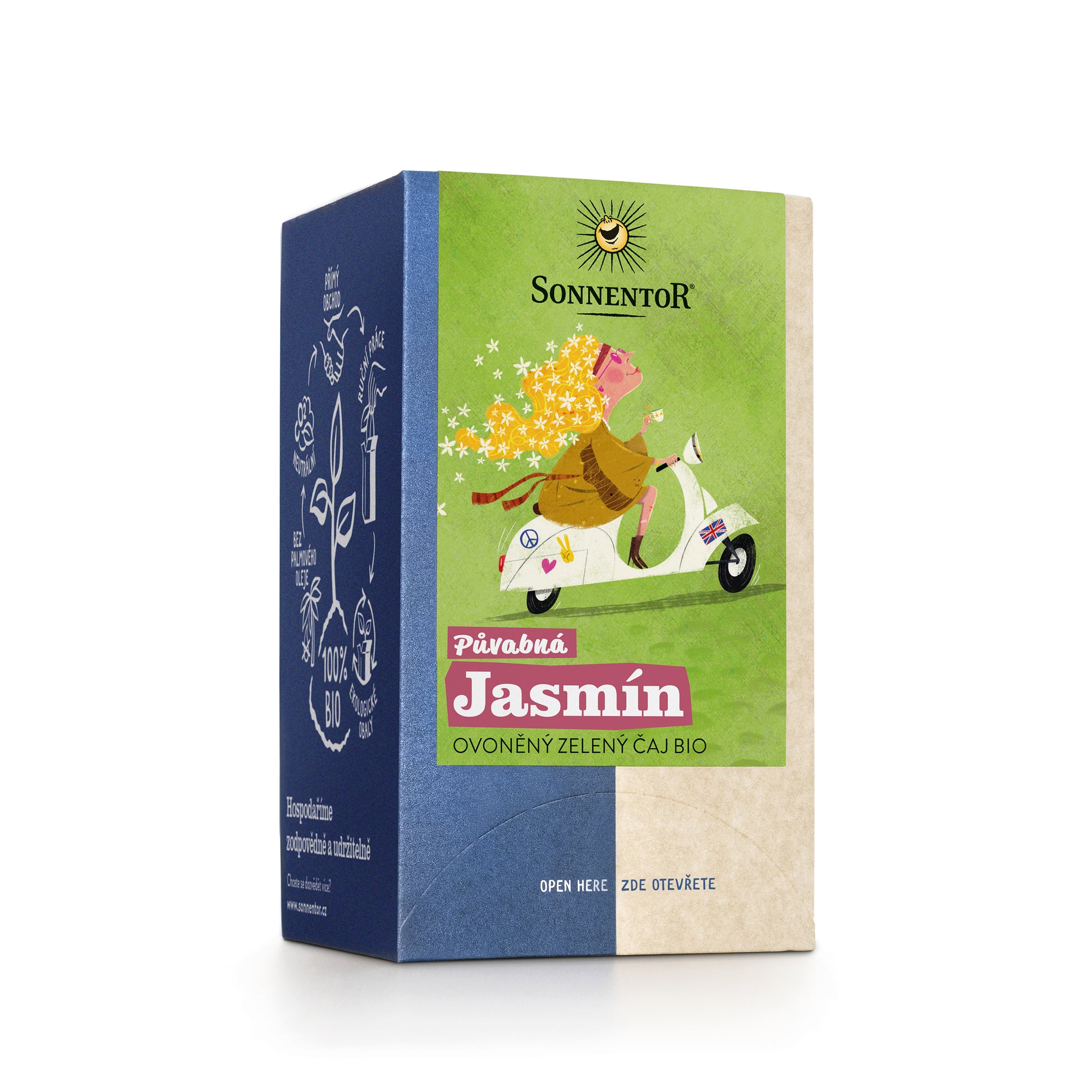 510008 Čaj Zelený s jasmínem 27 g BIO   SONNENTOR-1