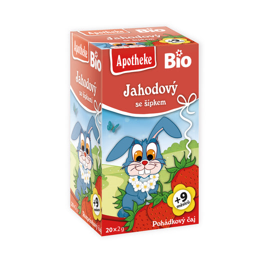 510485 Čaj dětský Jahodový se šípkem 20 sáčků 40 g BIO   MEDIATE-1