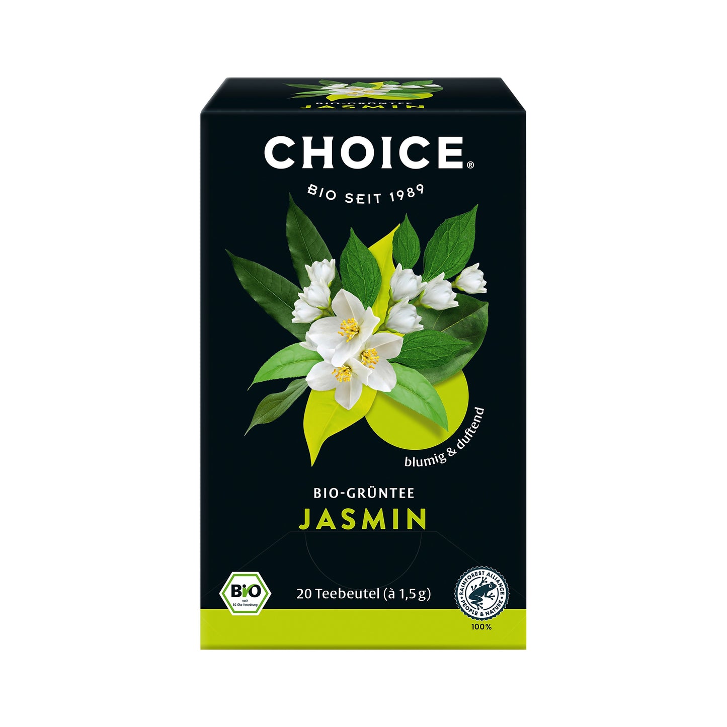 510511 Čaj zelený Jasmín 20 sáčků 30 g BIO   CHOICE-1