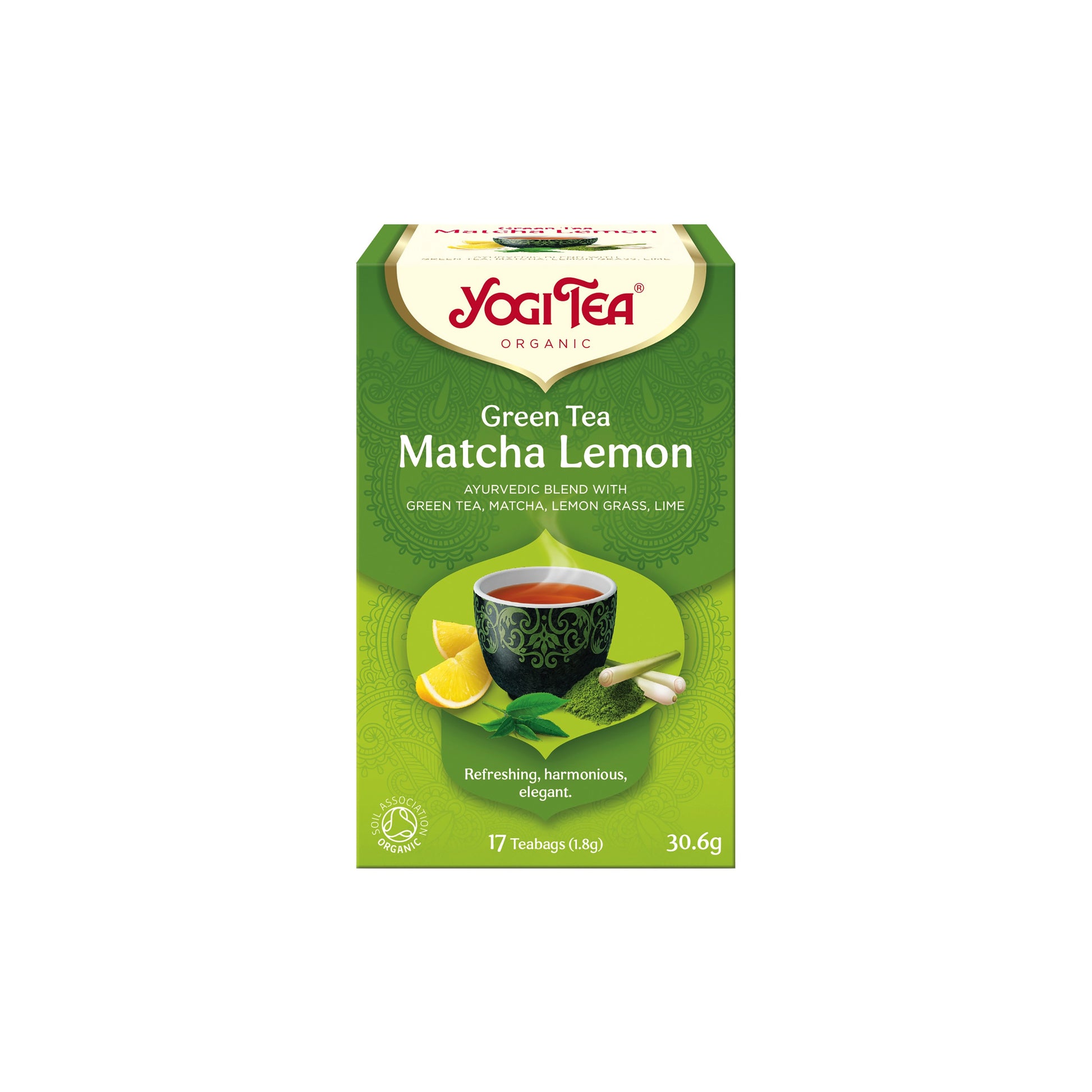 510565 Čaj Zelený čaj Matcha citrón 17 sáčků 30,6 g BIO   YOGI TEA-1