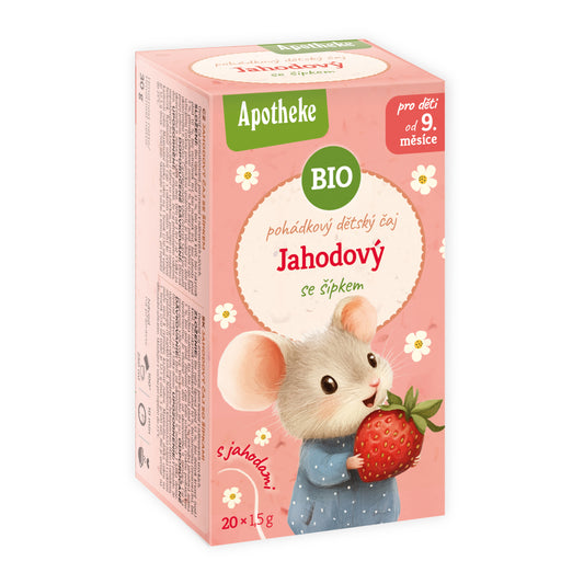 510578 Čaj dětský Jahodový se šípkem 20 sáčků 30 g BIO   MEDIATE-1