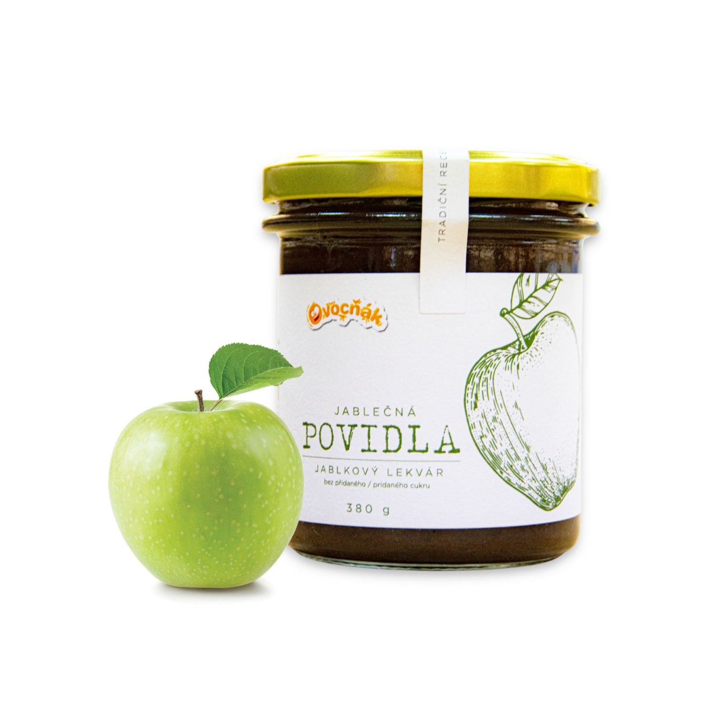 510636 Povidla jablečná neslazená 380 g   OVOCŇÁK-1