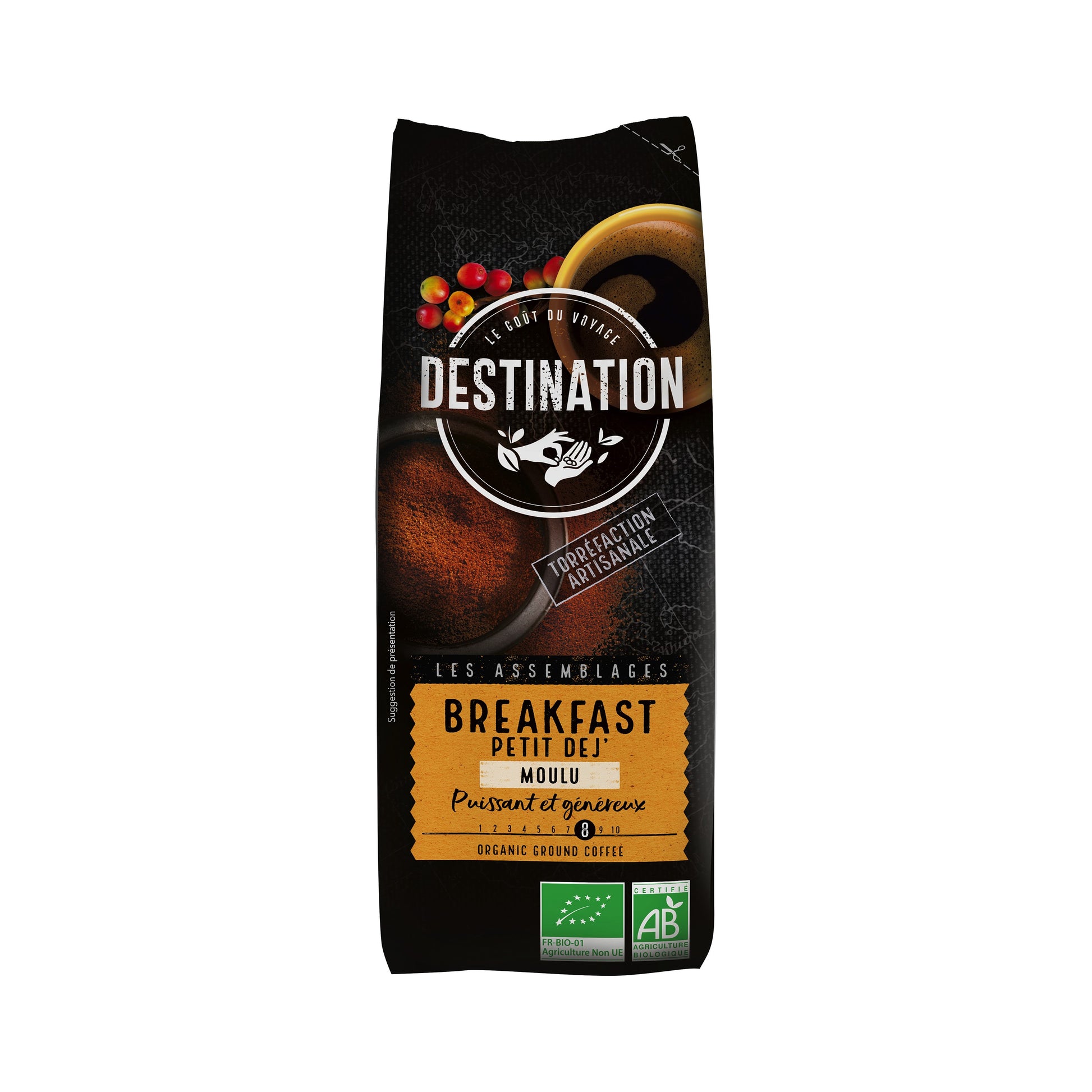 520036 Káva mletá Breakfast 250 g BIO   DESTINATION-1