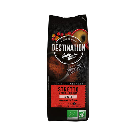 520037 Káva mletá Stretto 250 g BIO   DESTINATION-1
