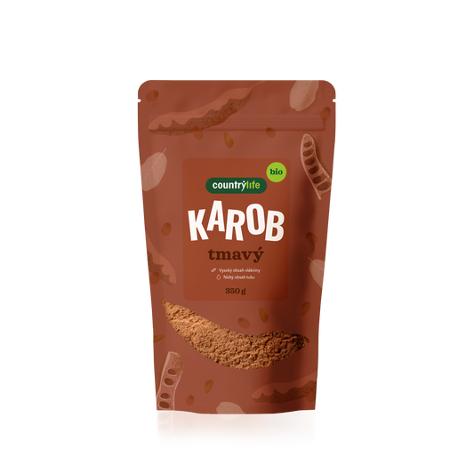 521023 Karobový prášek tmavý 350 g BIO   COUNTRY LIFE-1