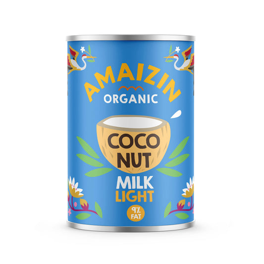 530045 Krém kokosový light 9 % tuku 400 ml BIO   AMAIZIN-1