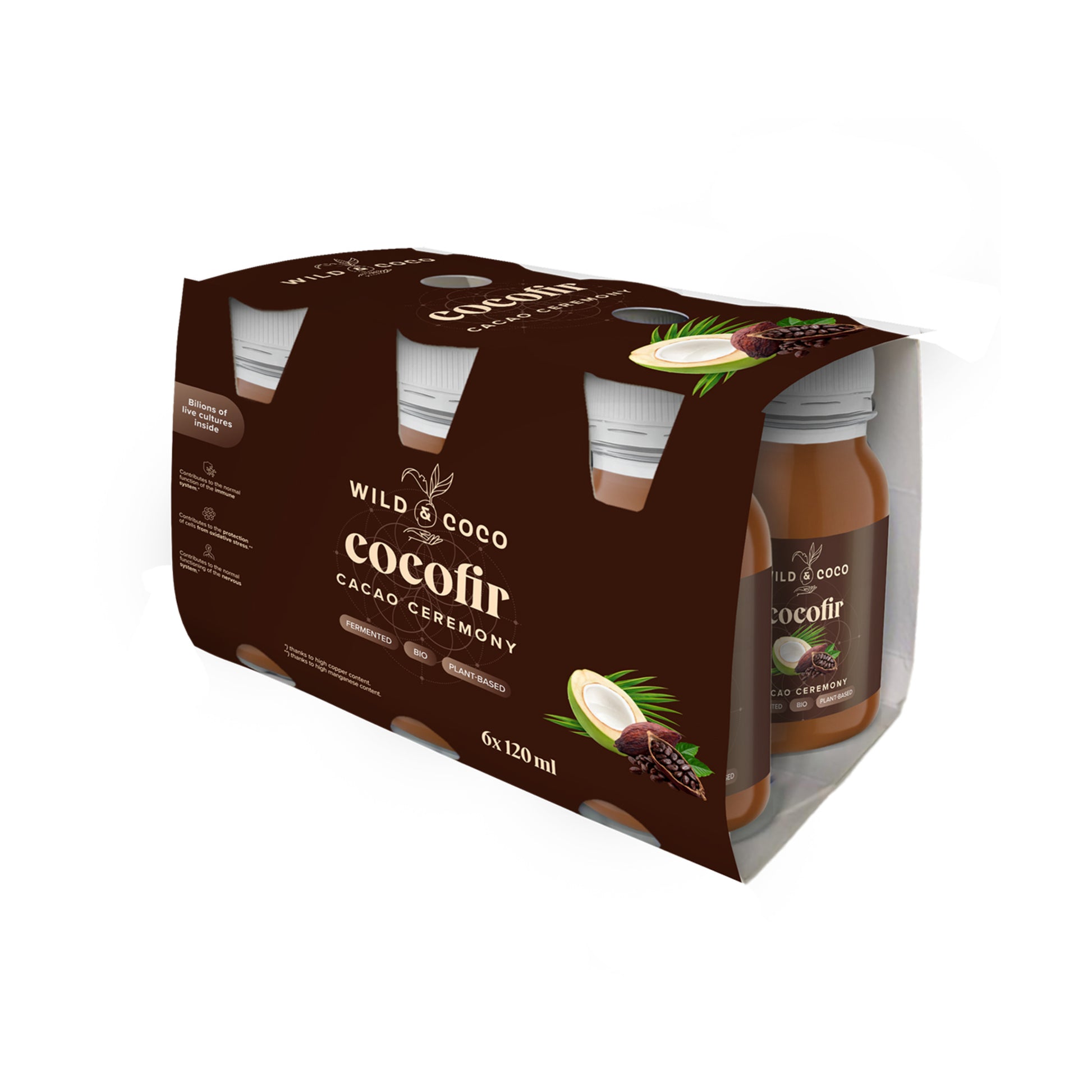 530102 Nápoj kokosový Cocofir Young Coconut & Vanilla 6 x 120 ml BIO   WILD & COCO-1