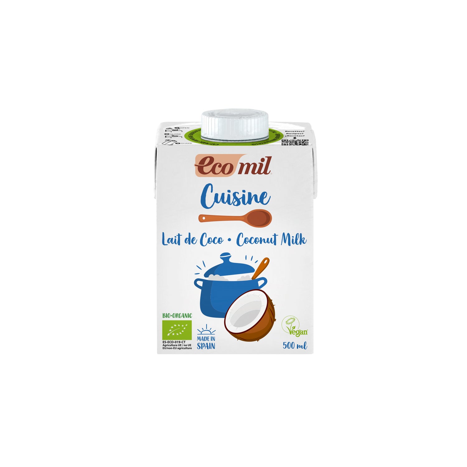 531155 Krém kokosový na vaření 500 ml BIO   ECOMIL-1