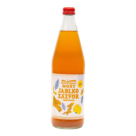 550056 Mošt jablečný se zázvorem 750 ml BIO   MOŠTÁRNA HOSTĚTÍN-2