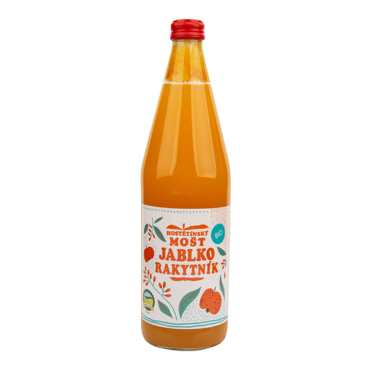 550067 Mošt jablečný s rakytníkem 750 ml BIO   MOŠTÁRNA HOSTĚTÍN-1