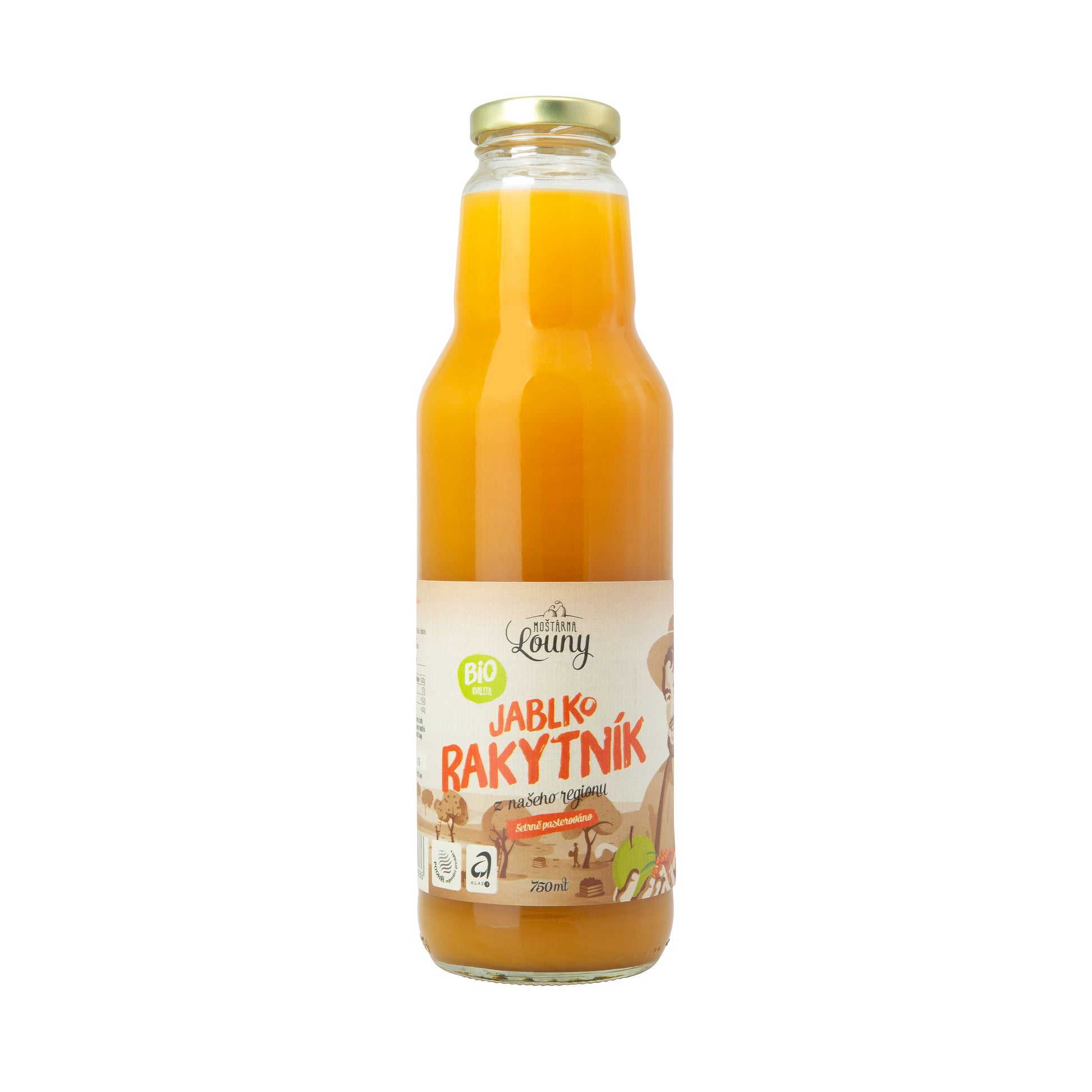 550178 Mošt jablečný s rakytníkem 750 ml BIO   MOŠTÁRNA LOUNY-1