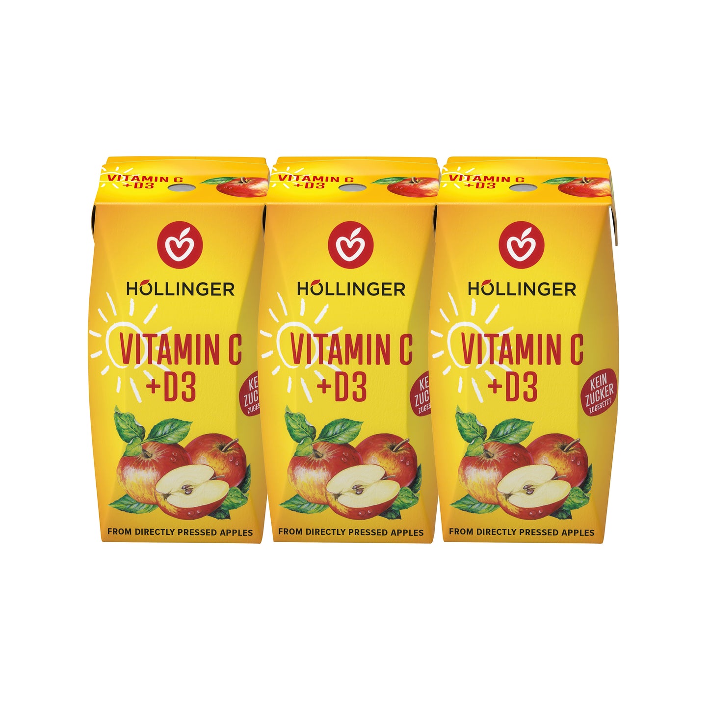 550179 Nektar jablko s obsahem vitaminu C a D3 3x200 ml   HOLLINGER-1
