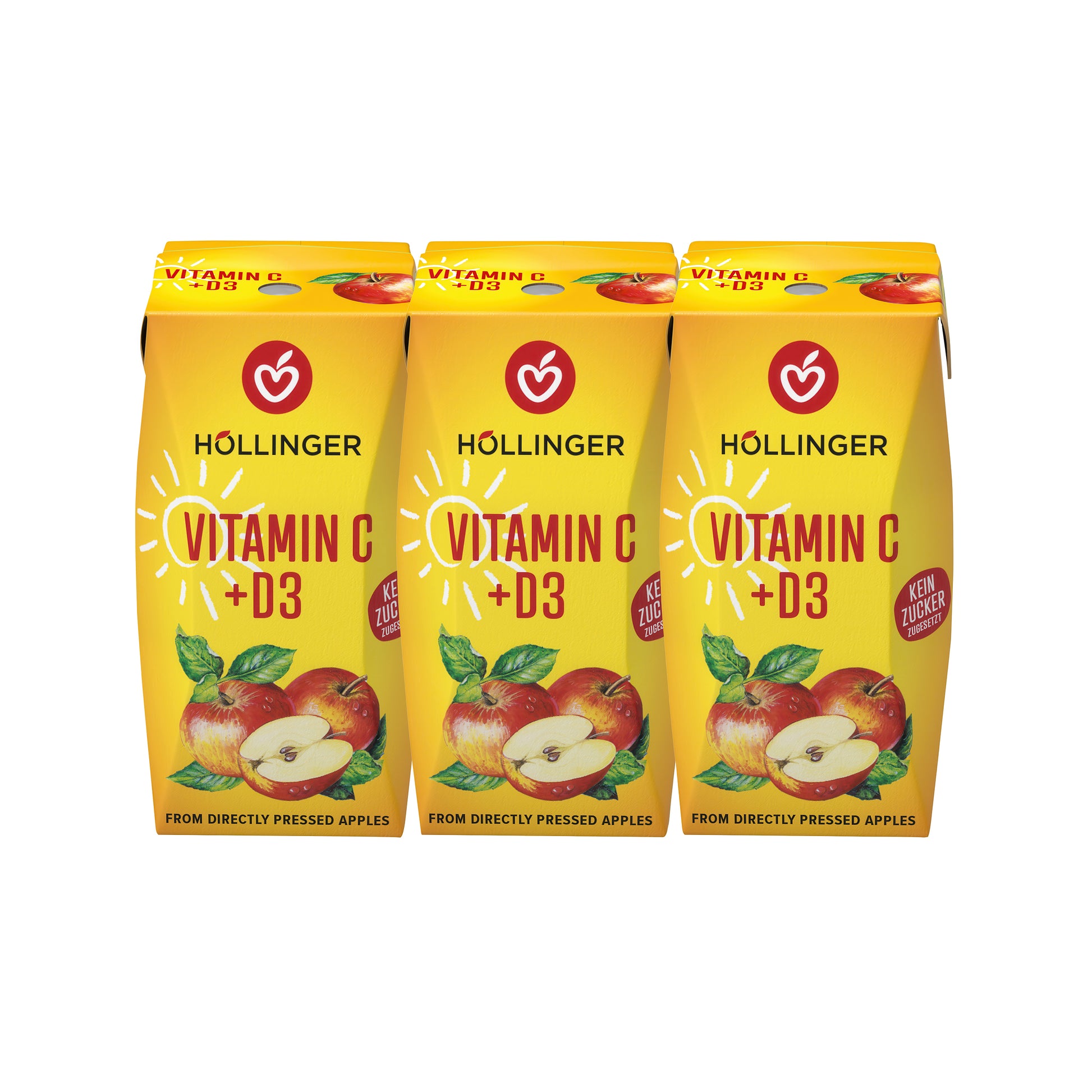550179 Nektar jablko s obsahem vitaminu C a D3 3x200 ml   HOLLINGER-1