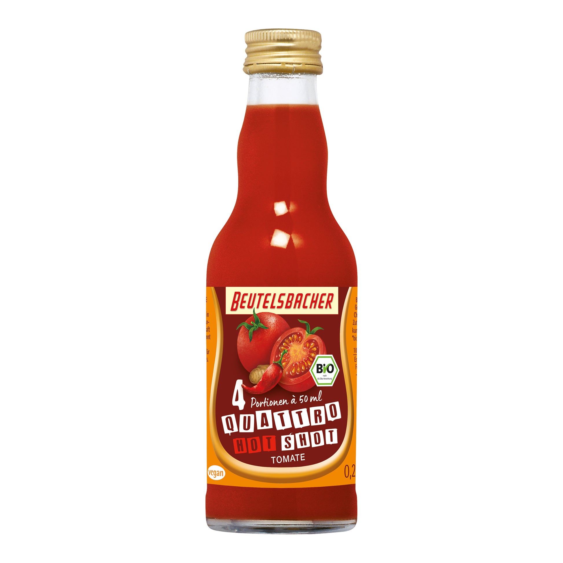 550206 Šťáva rajčatová s chilli Quattro shot 200 ml BIO   BEUTELSBACHER-1