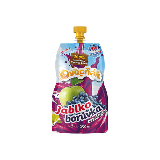552087 Mošt ovocný jablko-borůvka 250 ml   OVOCŇÁK-1