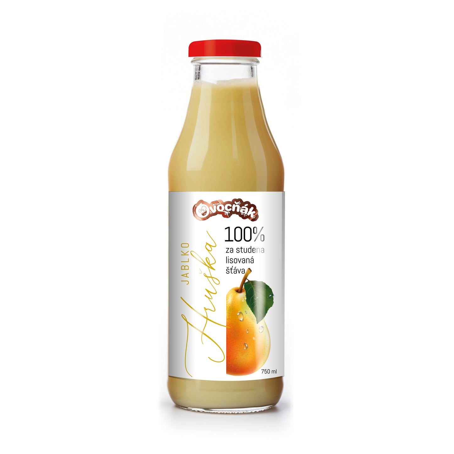 552105 Mošt ovocný jablko-hruška sklo 750 ml   OVOCŇÁK-1