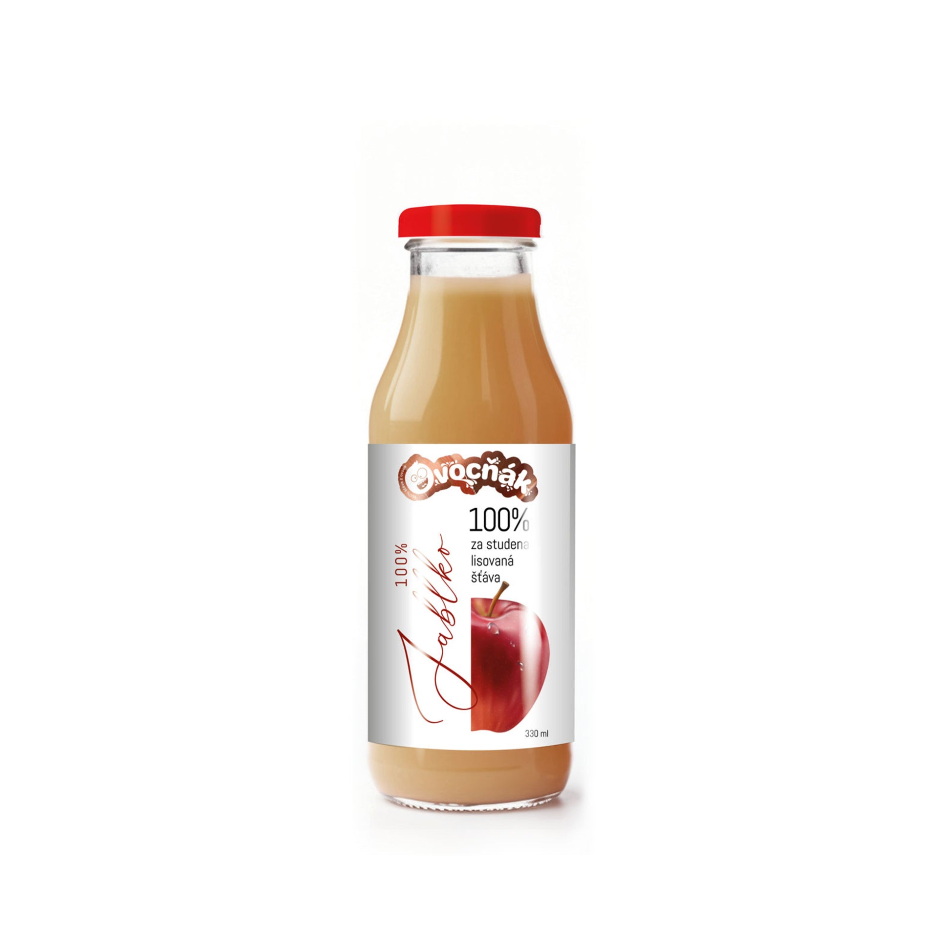552113 Mošt ovocný jablko 100 % 330 ml   OVOCŇÁK-1