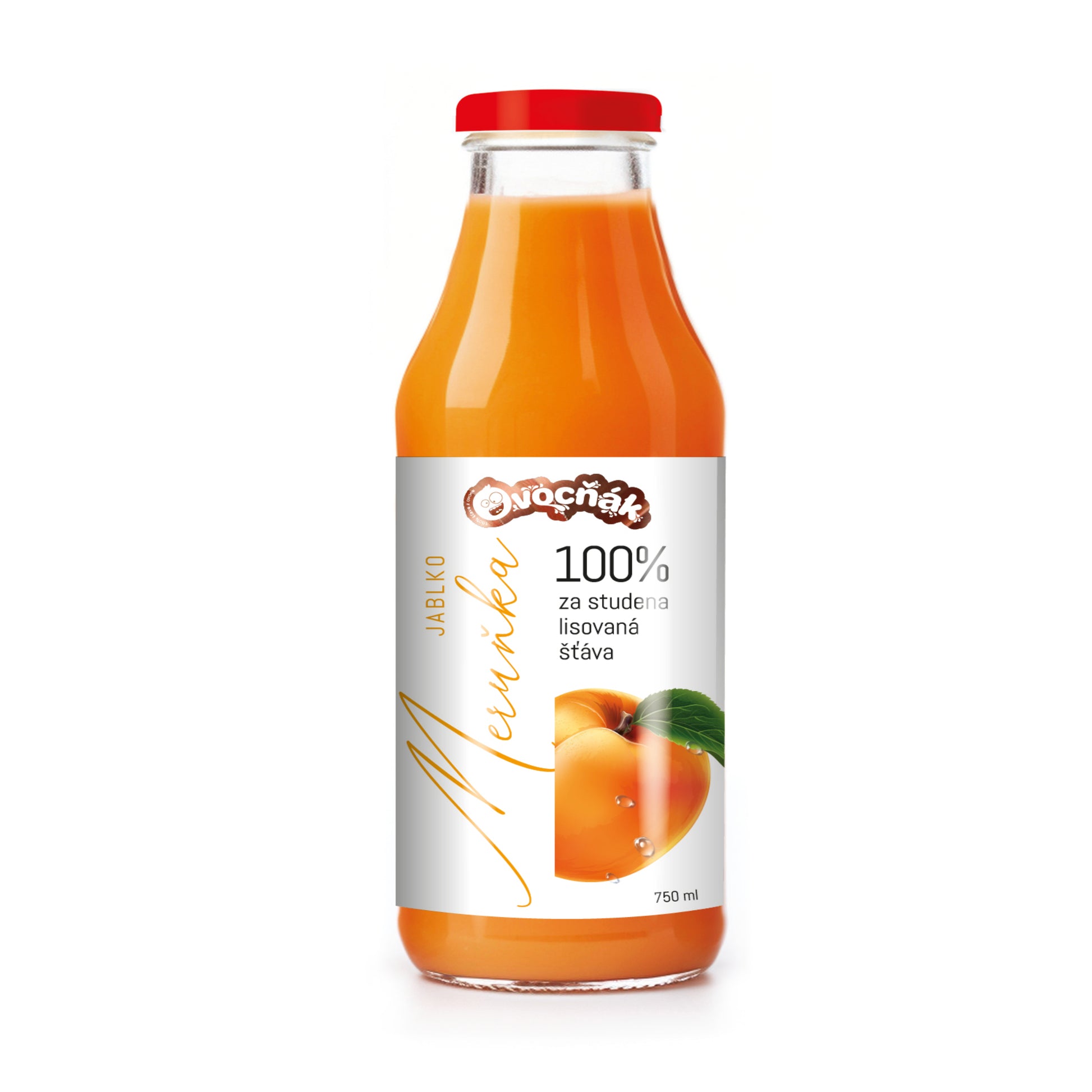 552125 Mošt ovocný jablko-meruňka sklo 750 ml   OVOCŇÁK-1
