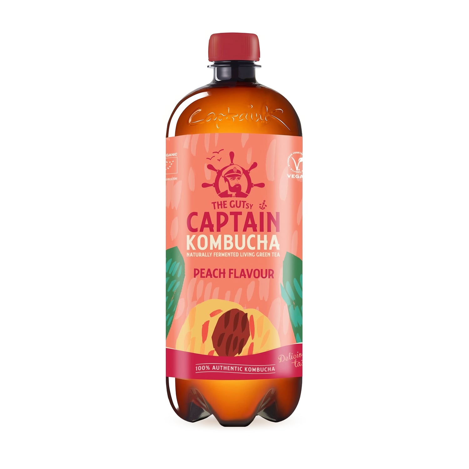 570090 Captain kombucha broskev 1 l BIO   THE GUTSY-1