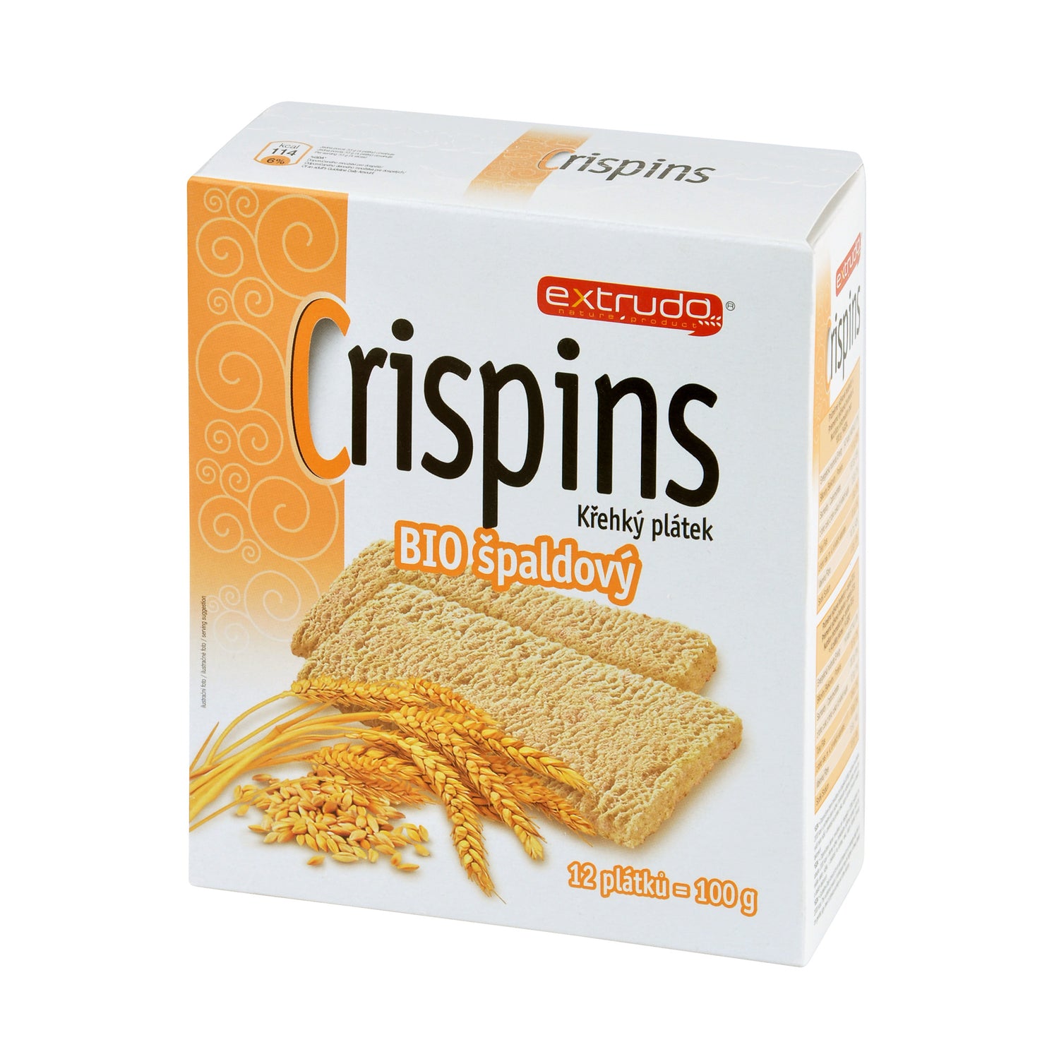 610011 Chlebíček vícezrnný špaldový Crispins 100 g BIO   EXTRUDO-1