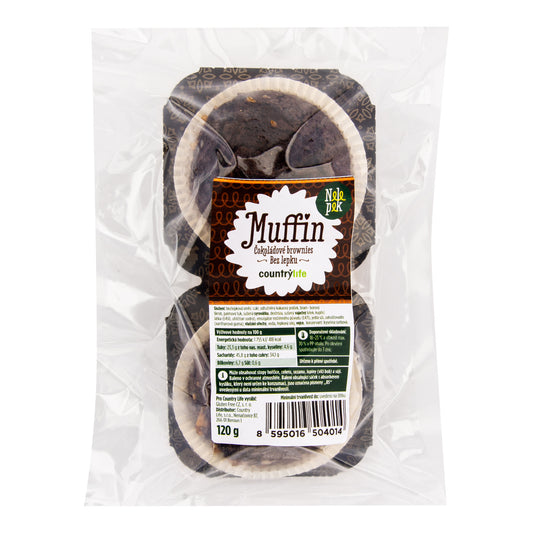 618302 Muffin čokoládové brownie bez lepku 120 g   NELEPEK   VO-1