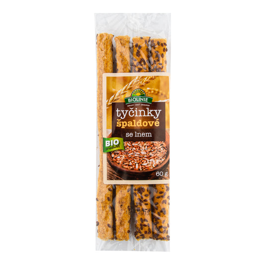 630006 Tyčinky špaldové se lnem 60 g BIO   PRO-BIO-2