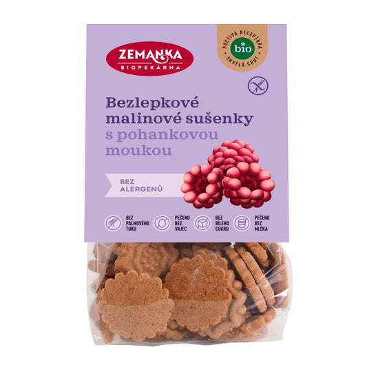 630173 Sušenky pohankovo - malinové bezlepkové 100 g BIO   ZEMANKA-3