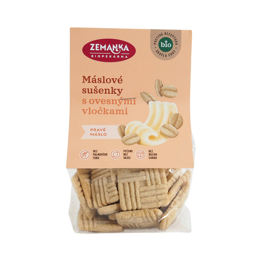 630190 Sušenky máslové s ovesnými vločkami 100 g BIO   ZEMANKA-1
