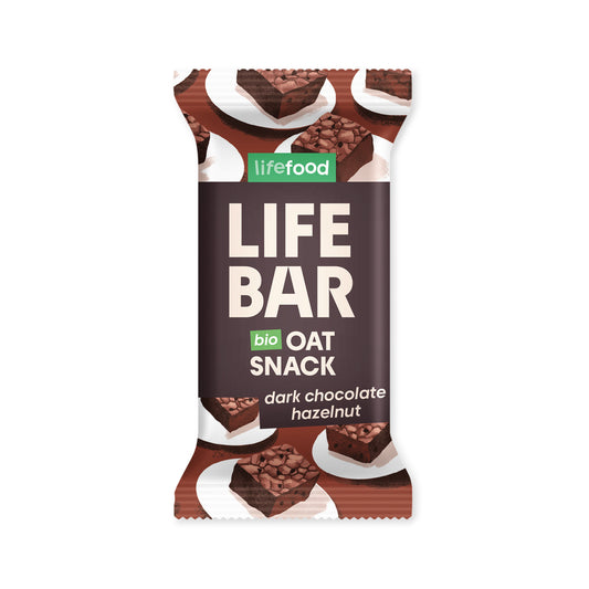 630252 Tyčinka Lifebar Oat snack s lískovými oříšky a čokoládou 40 g BIO   LIFEFOOD-1