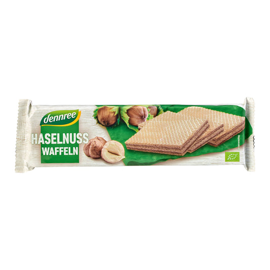 630264 Oplatky s lískooříškovým krémem 125 g BIO   DENNREE-1