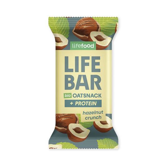 630302 Tyčinka Lifebar Oat snack proteinová s lískovými oříšky 40 g BIO    LIFEFOOD-1