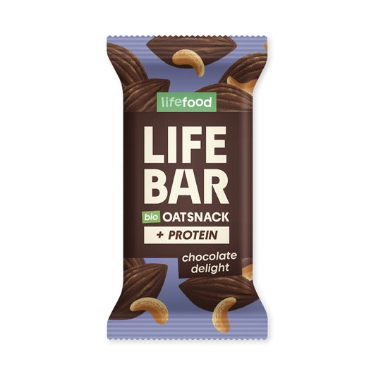 630304 Tyčinka Lifebar Oat Snack proteinová čokoládová 40 g BIO    LIFEFOOD-1